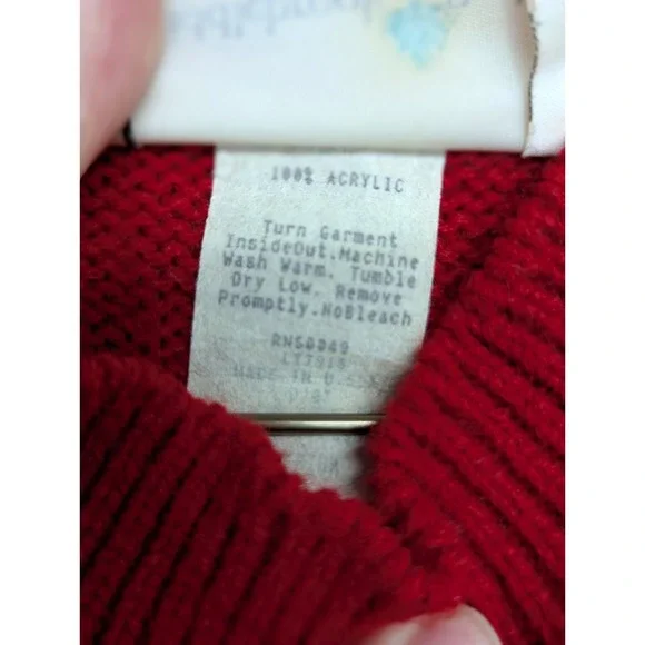 Vintage Middlebrook Park Sweater Red Holiday Ugly Sweater Grandma Core Size M - Picture 6 of 13